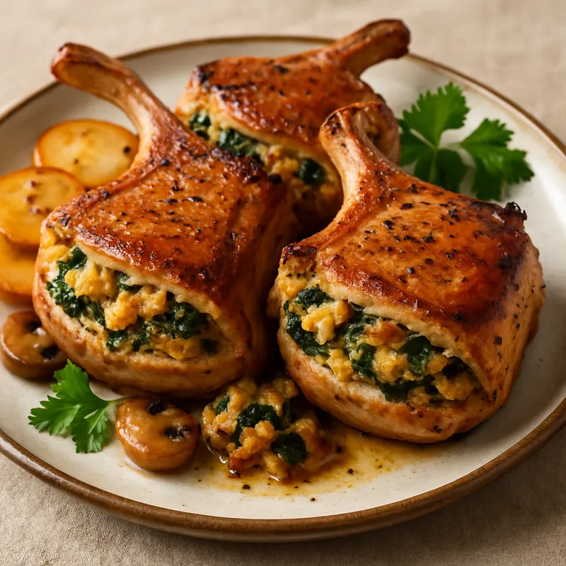 Gefüllte Schweinekoteletts