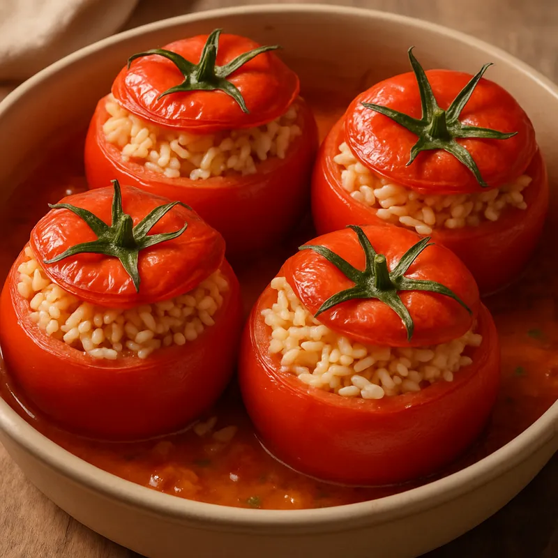 Gefüllte Tomaten mit Reis