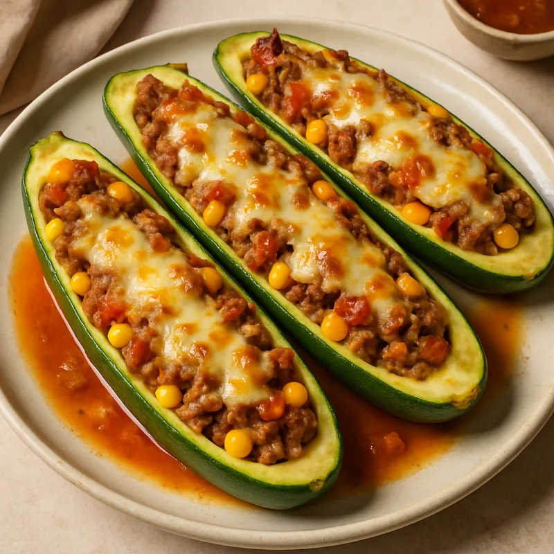 Gefüllte Zucchini (Calabacitas Rellenas)