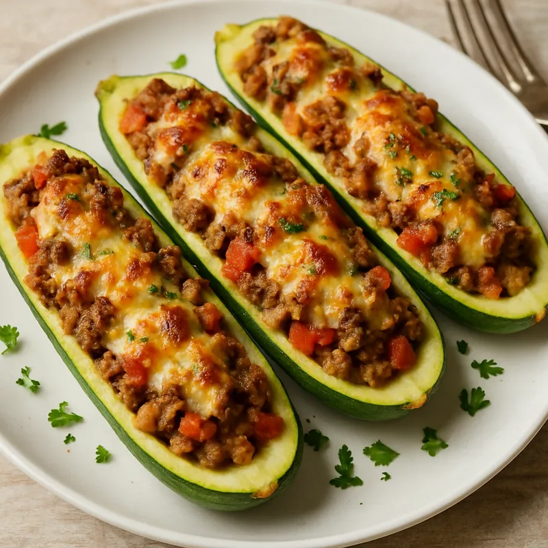 Gefüllte Zucchini