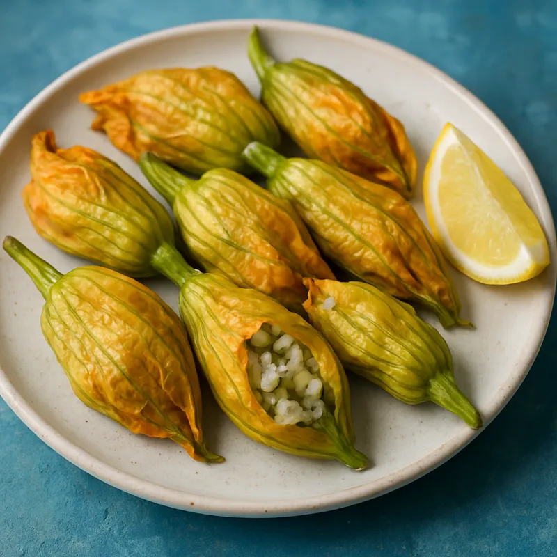Gefüllte Zucchiniblüten nach Bodrum-Art (Bodrum Kabak Çiçeği Dolması)
