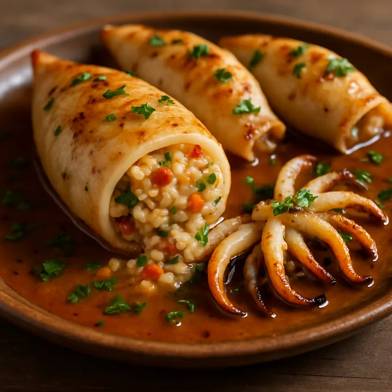 Gefüllter Tintenfisch