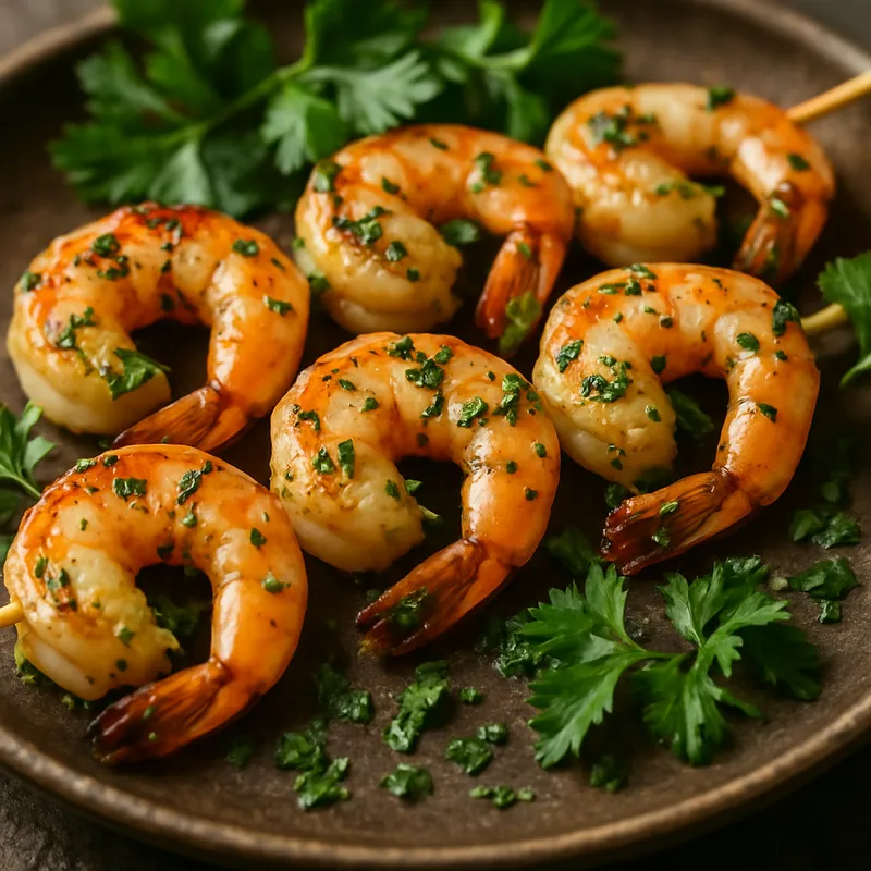 Gegrillte Garnelen mit Kräutern