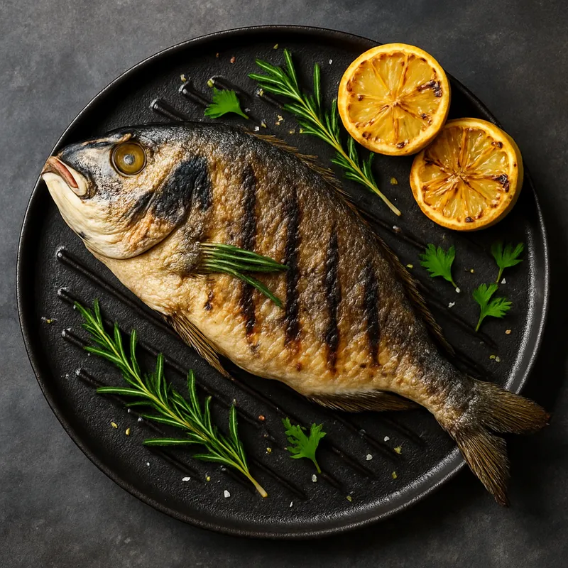 Gegrillte Goldbrasse