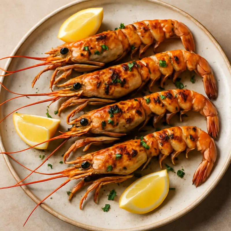 Gegrillte Kaisergranate (Langostinos a la Plancha)
