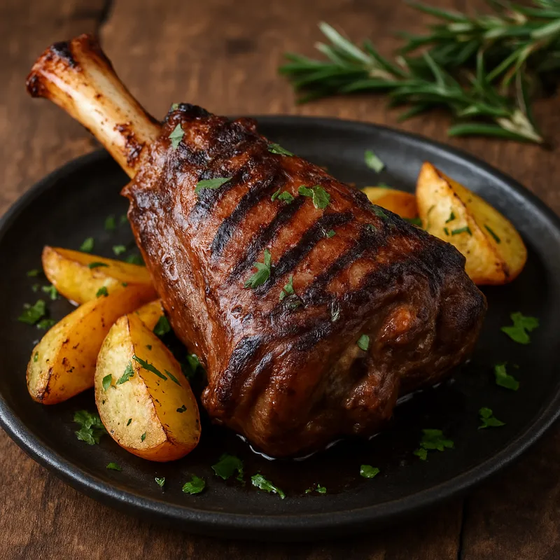Gegrillte Lammhaxe