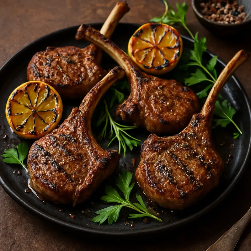 Gegrillte Lammkoteletts