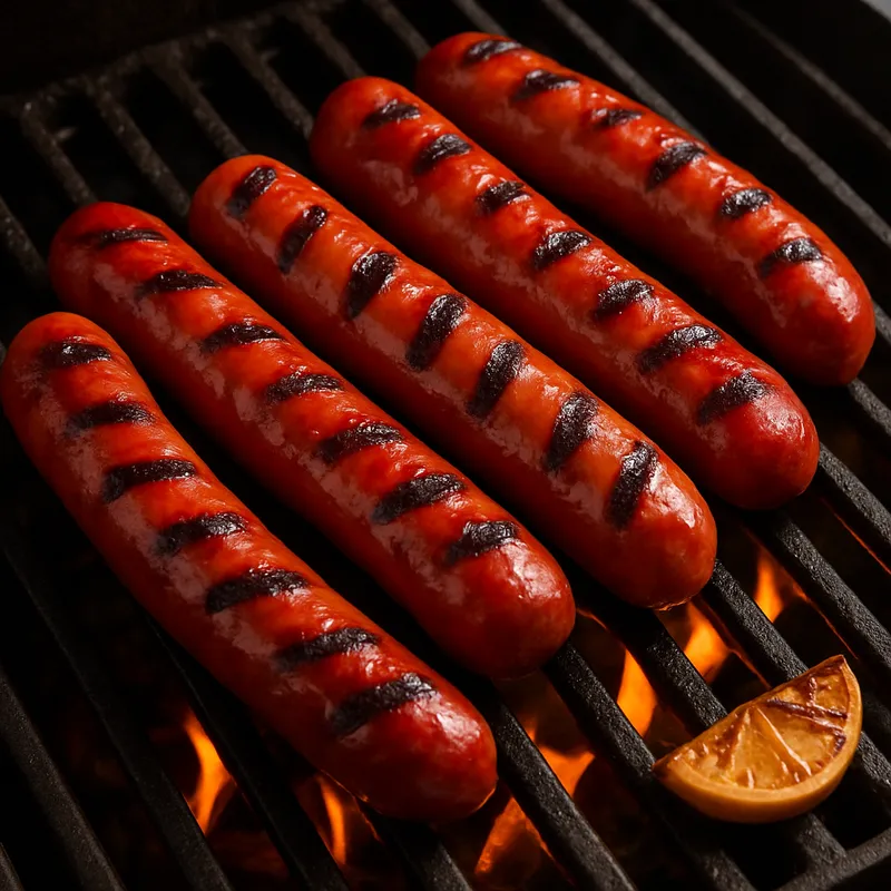 Gegrillte Linguiça-Wurst