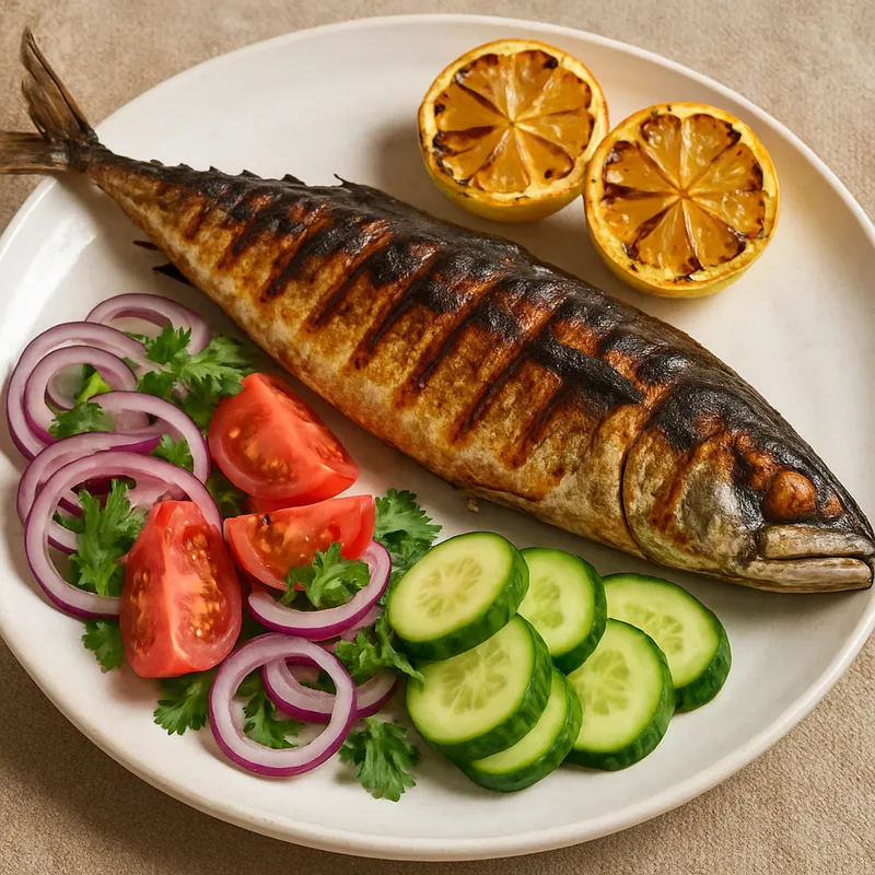 Gegrillte Makrele (Uskumru Izgara)
