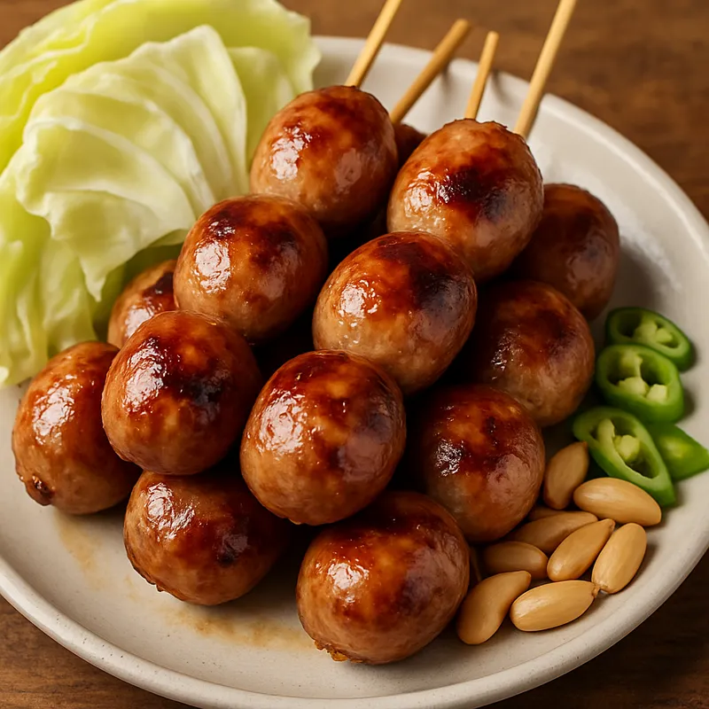 Gegrillte Sai Krok Isan (Isan-Wurst)