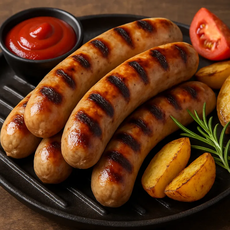 Gegrillte Schweinswurst