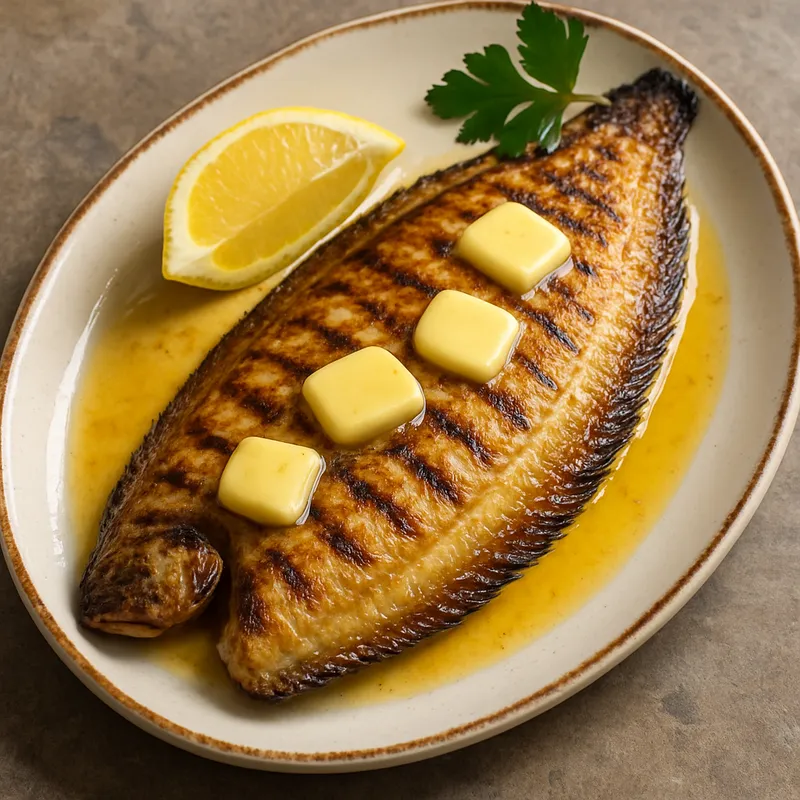 Gegrillte Seezunge mit Butter