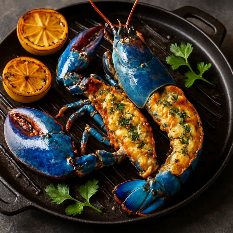 Gegrillter Blauer Hummer