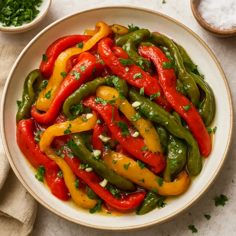 Gegrillter Paprikasalat