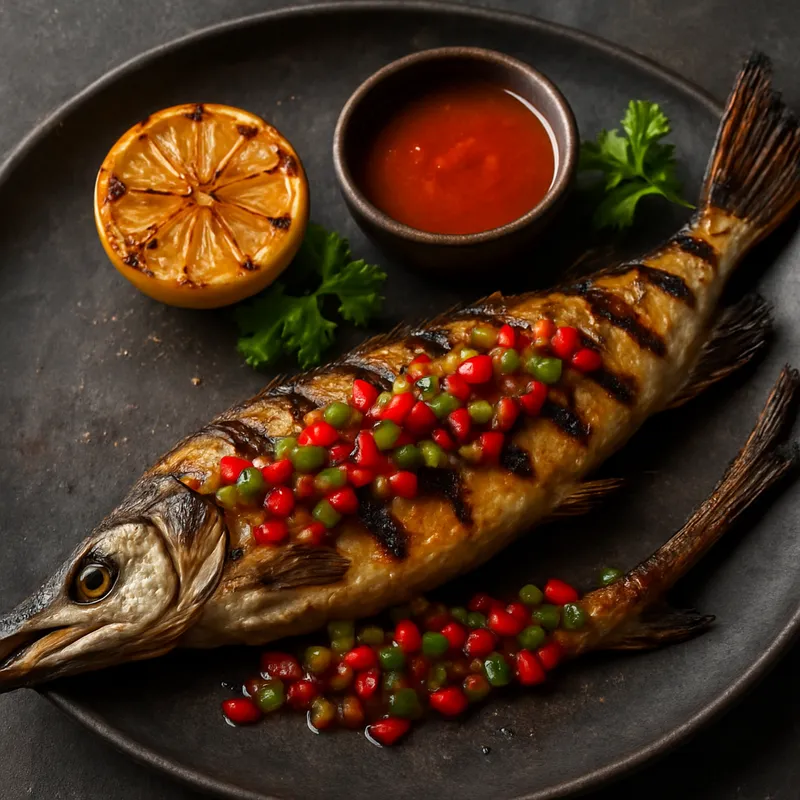 Gegrillter Tabasco-Knochenhecht