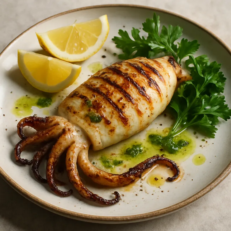Gegrillter Tintenfisch
