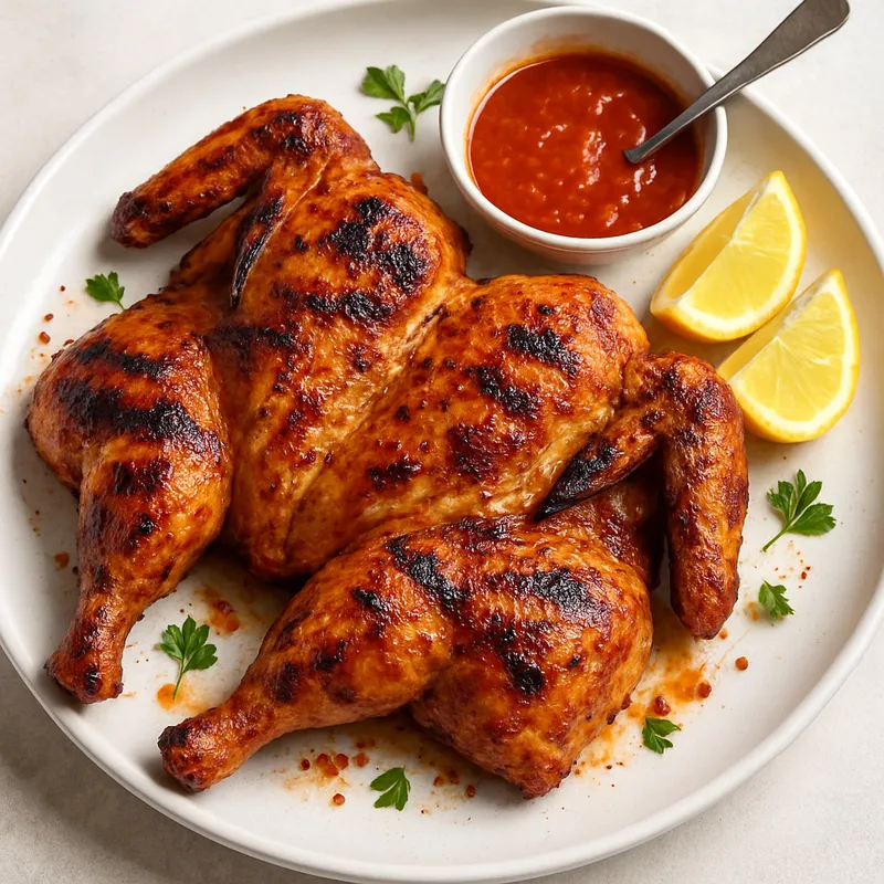 Gegrilltes Hähnchen auf portugiesische Art