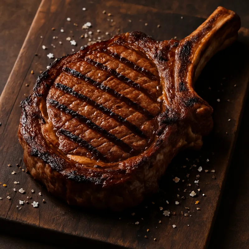 Gegrilltes Ribeye-Steak am Knochen