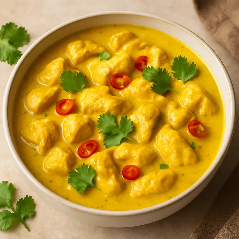 Gelbes Curry mit Hähnchen