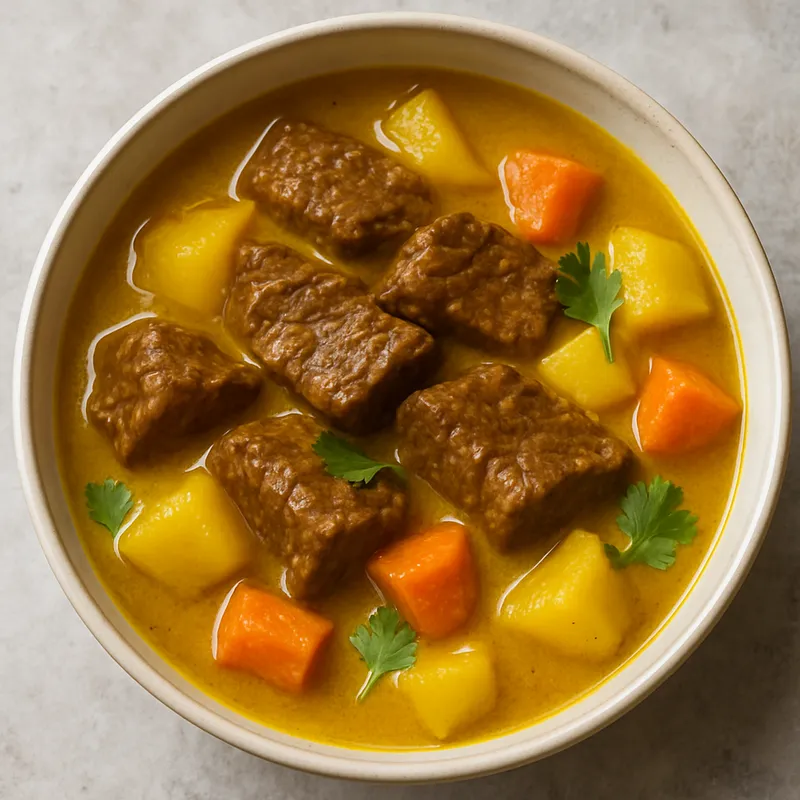 Gelbes Curry mit Rindfleisch