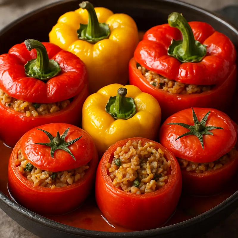 Gemista (gefüllte Tomaten und Paprika)