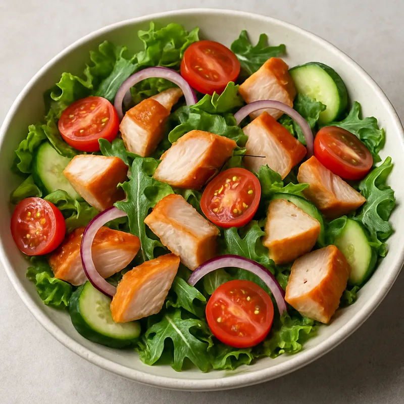 Geräucherter Hähnchensalat