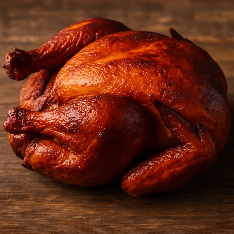 Geräuchertes ganzes Hähnchen