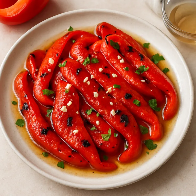 Geröstete Paprika mit Essig