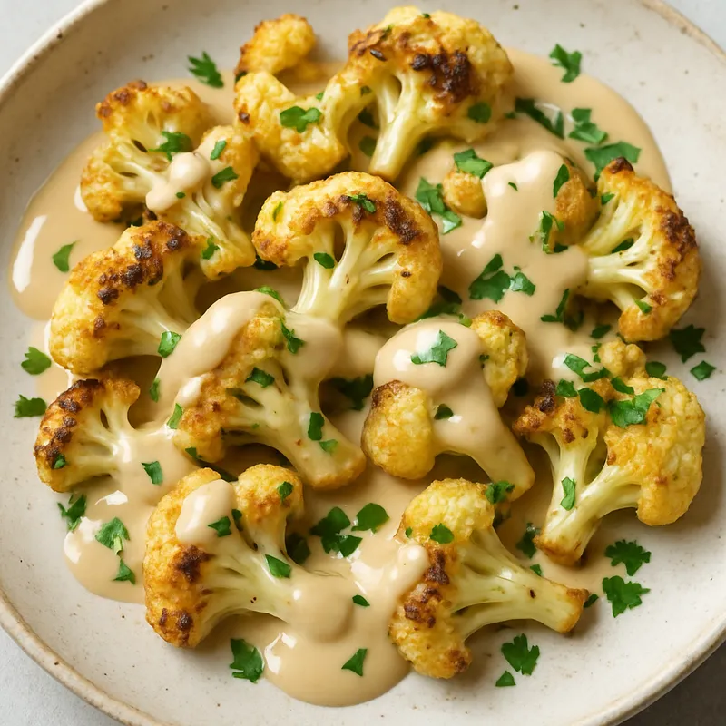 Gerösteter Blumenkohl mit Tahini
