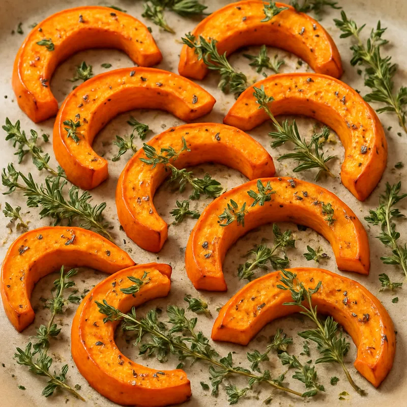Gerösteter Kürbis mit Kräutern