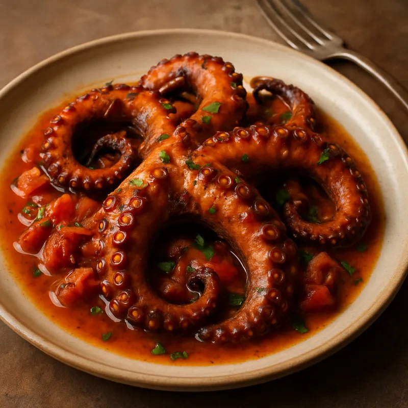 Geschmorter Oktopus