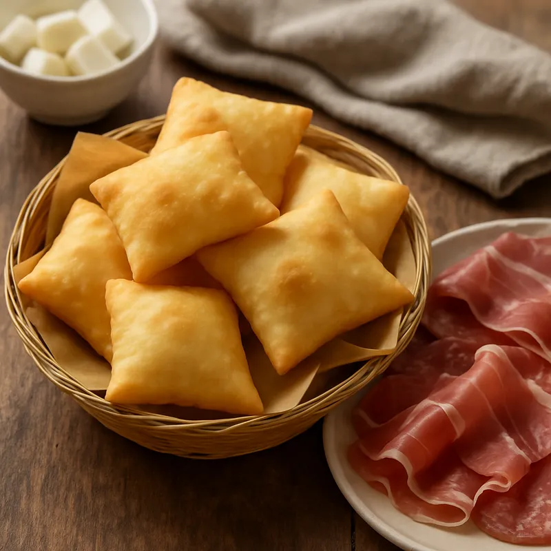 Gnocco Fritto (Italienisches frittiertes Brot als Vorspeise)