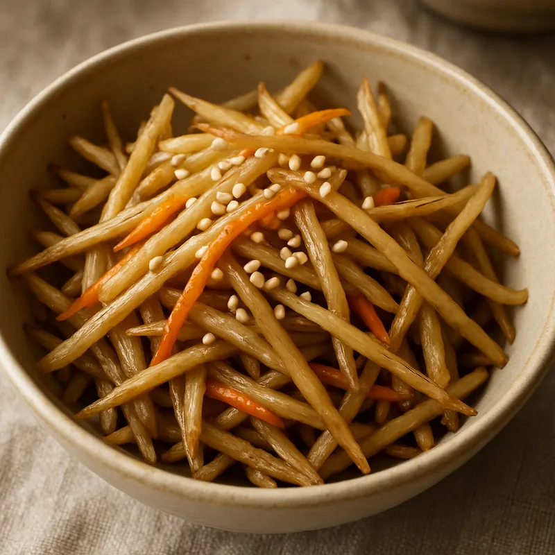 Gobou Salat (Klettenwurzelsalat)