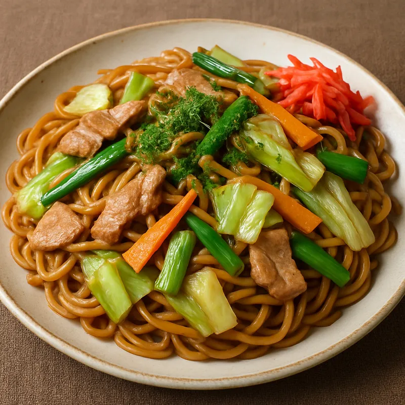 Gomoku Yakisoba (Gebratene Nudeln mit fünf Zutaten)