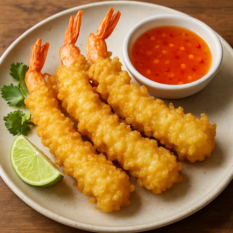 Goong Tempura (Thailändische Tempura-Garnelen)