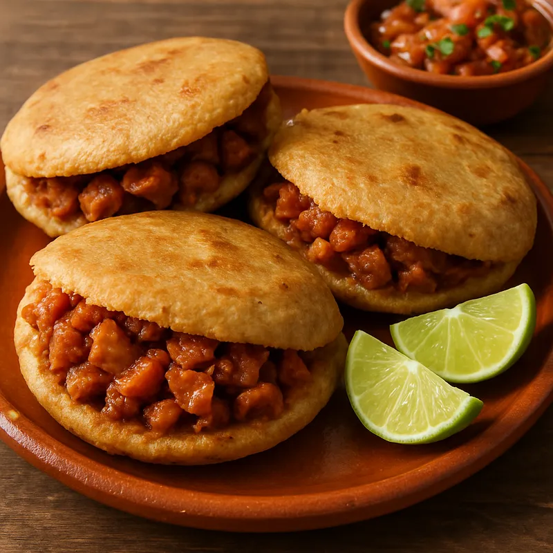 Gorditas mit Chicharrón-Füllung