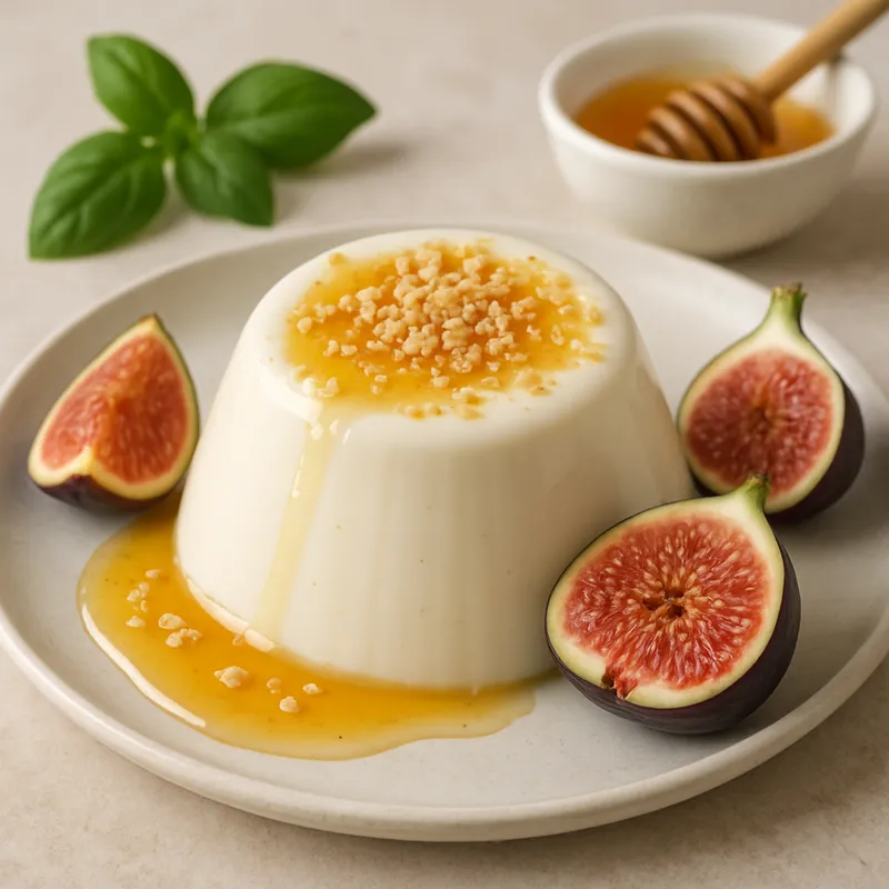 Griechische Panna Cotta mit Feigen