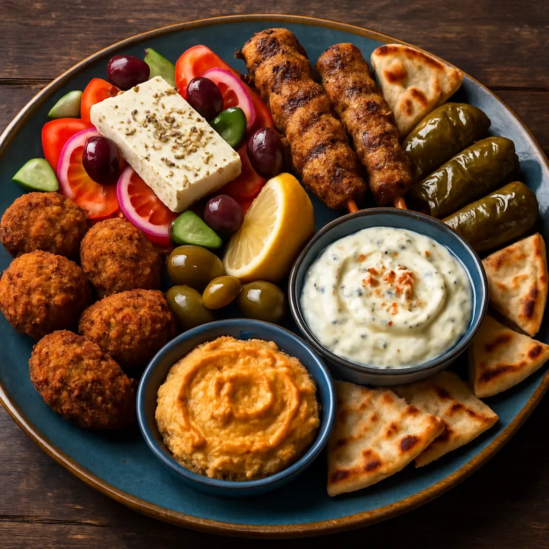 Griechische Taverna Meze-Platte
