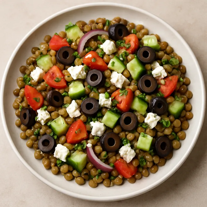 Griechischer Linsensalat