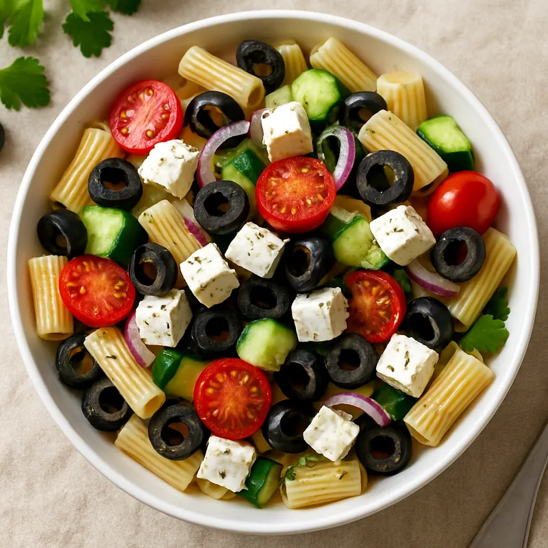 Griechischer Nudelsalat
