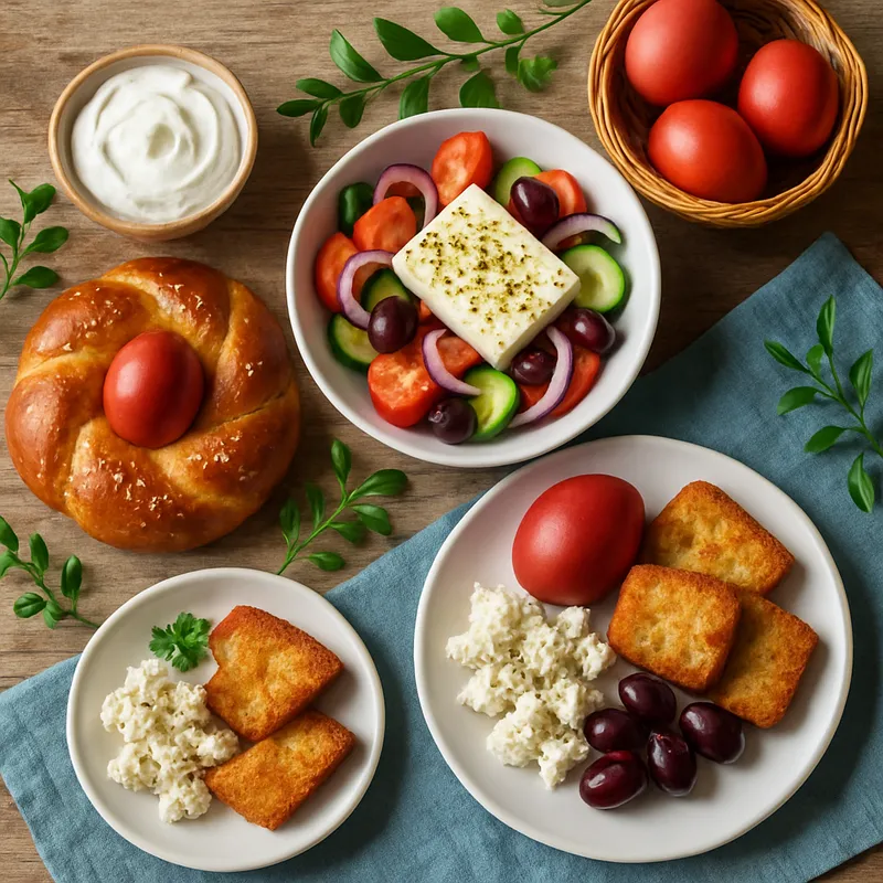 Griechisches Dorffrühstück zu Ostern
