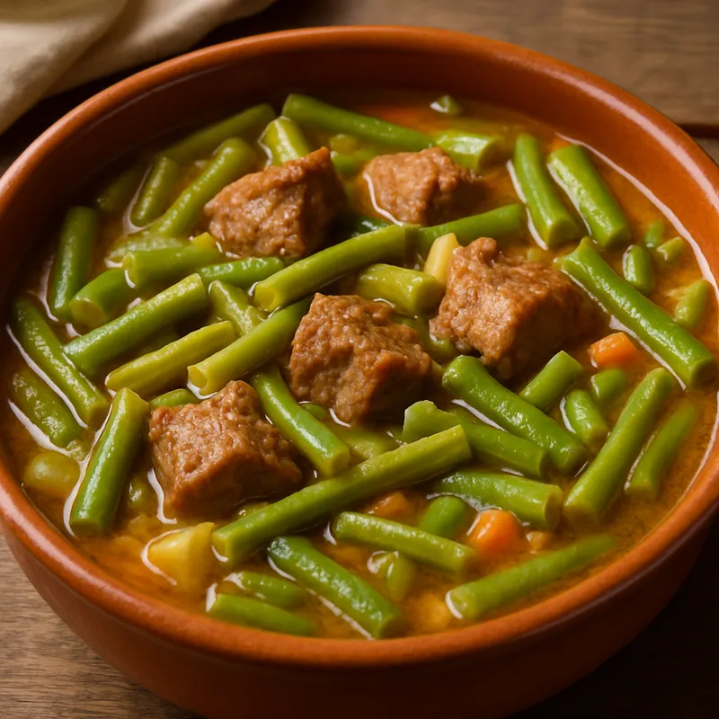 Grüne-Bohnen-Eintopf mit Fleisch