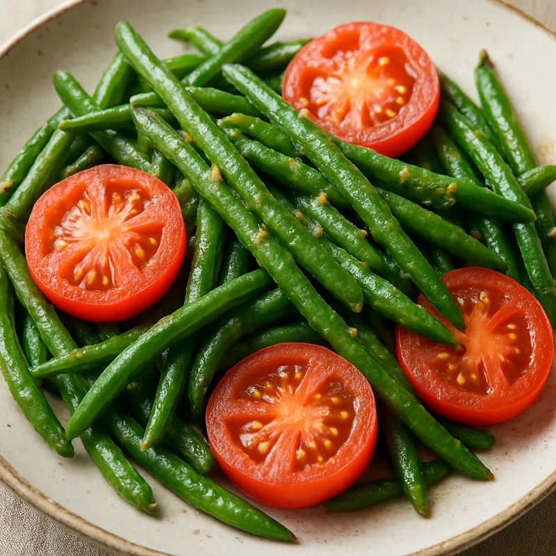 Grüne Bohnen mit Tomate