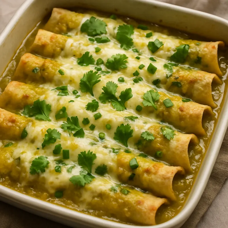 Grüne Chili-Enchiladas