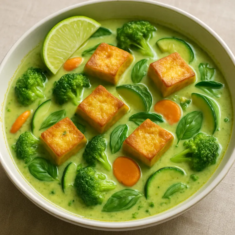 Grünes Curry mit Tofu