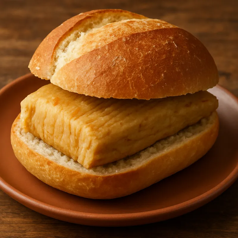 Guajolota (Tamal im Brötchen)