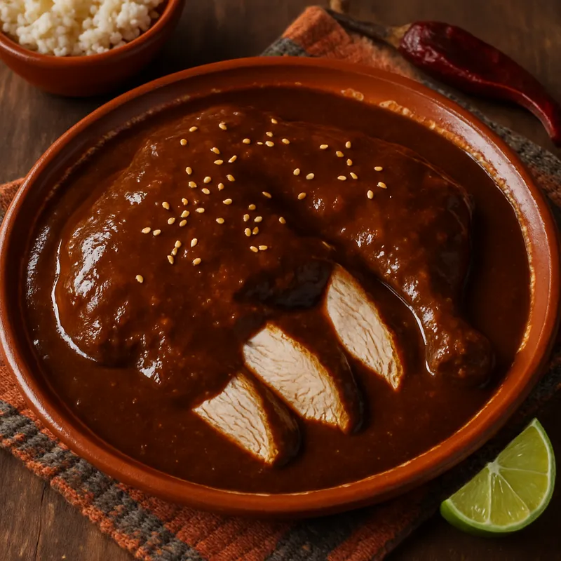 Guajolote en Mole (Truthahn in Mole-Sauce)