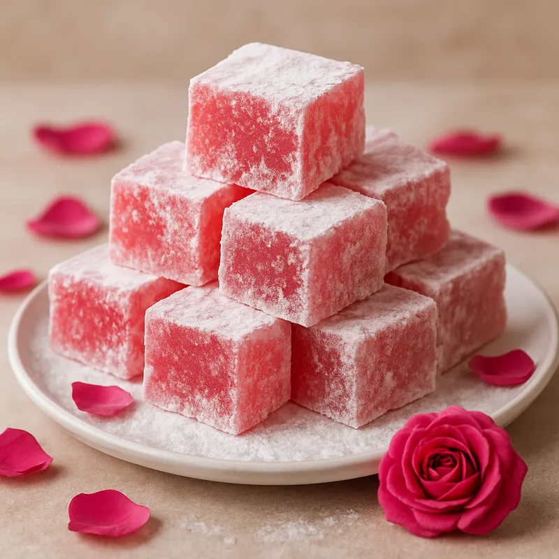 Güllü Lokum (Türkisches Rosengebäck)