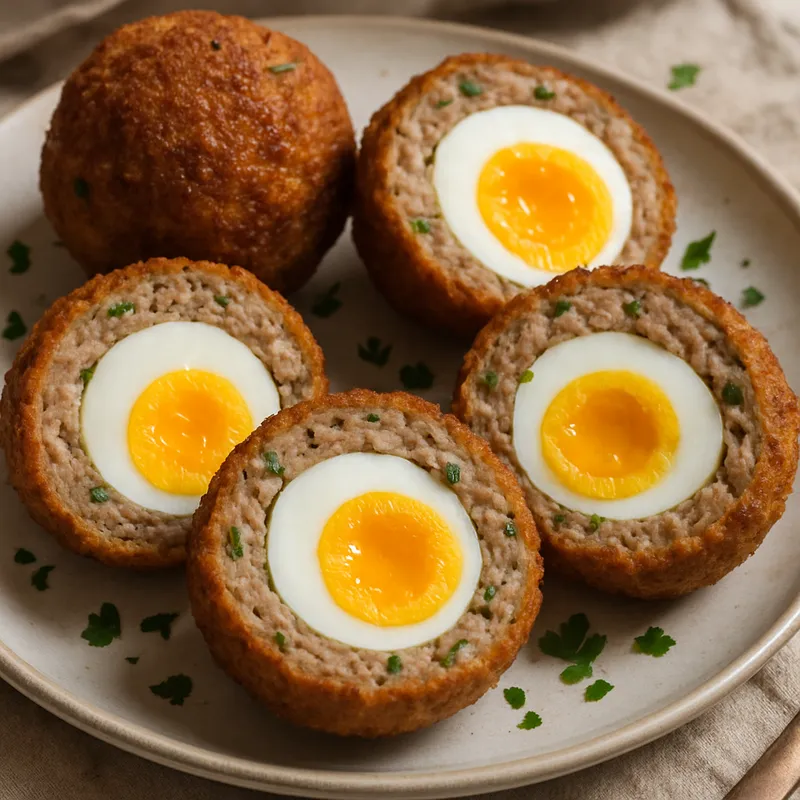 Hackfleischbällchen mit Ei innen