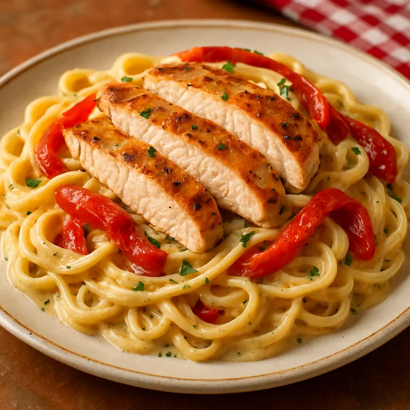 Hähnchen Alfredo auf Portugiesische Art